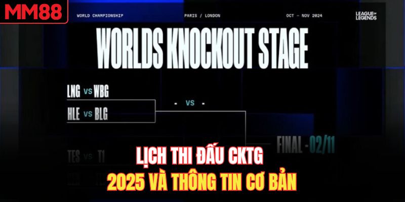 Lịch thi đấu CKTG 2025 và thông tin cơ bản